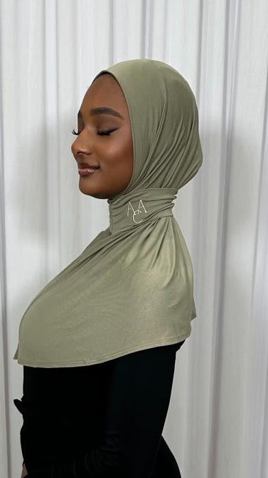 CAGOULE SIGNATURE OLIVE - JERSEY BAMBOO 2